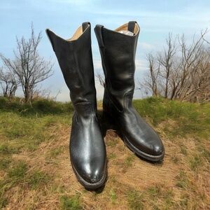 Tomy Lama, Oil Resistant, Men’s, High boots, Cowboy, Leather, Black, Size 9.!